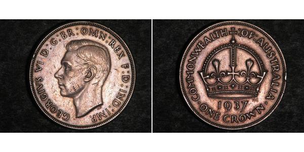 1 Crown Australia (1788 - 1939) Plata Jorge VI (1895-1952)