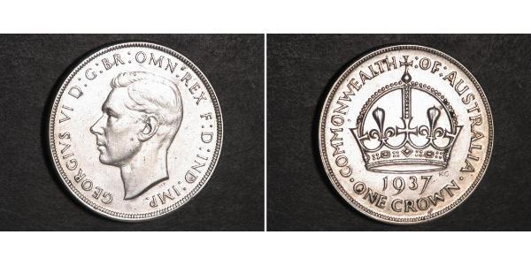 1 Crown Australia (1788 - 1939) Plata Jorge VI (1895-1952)