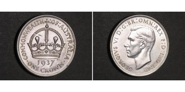 1 Crown Australia (1788 - 1939) Plata Jorge VI (1895-1952)