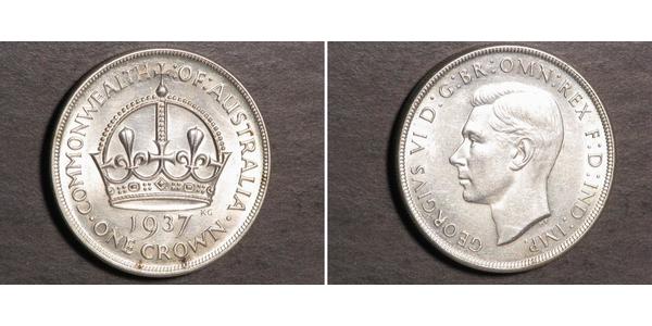 1 Crown Australia (1788 - 1939) Plata Jorge VI (1895-1952)