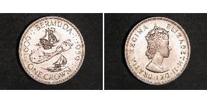 1 Crown Bermudas Plata Isabel II (1926-2022)