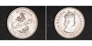 1 Crown Bermudas Plata Isabel II (1926-2022)