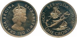 1 Crown Bermudas Plata Isabel II (1926-2022)