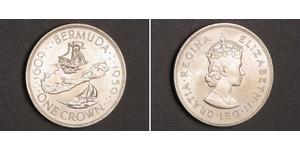 1 Crown Bermudas Plata Isabel II (1926-2022)