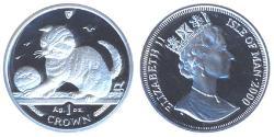 1 Crown Isla de Man Plata 