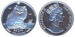 1 Crown Isla de Man Plata 
