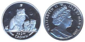 1 Crown Isla de Man Plata 