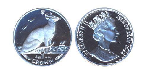 1 Crown Isla de Man Plata 