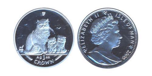 1 Crown Isla de Man Plata 