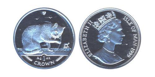 1 Crown Isla de Man Plata 