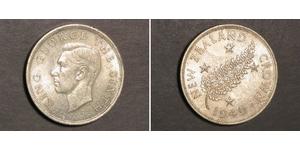 1 Crown Nueva Zelanda Plata Jorge VI (1895-1952)