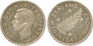 1 Crown Nueva Zelanda Plata Jorge VI (1895-1952)