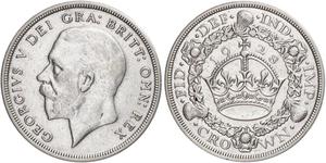 1 Crown Reino Unido (1922-) Plata Jorge V (1865-1936)