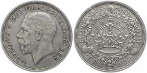 1 Crown Reino Unido (1922-) Plata Jorge V (1865-1936)