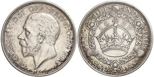 1 Crown Reino Unido (1922-) Plata Jorge V (1865-1936)