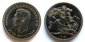 1 Crown Reino Unido (1922-) Plata Jorge VI (1895-1952)