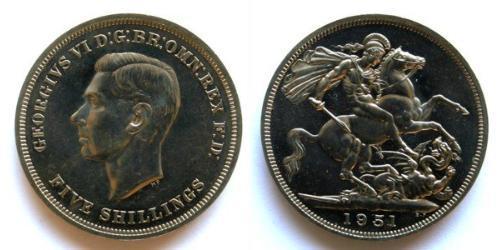 1 Crown Reino Unido (1922-) Plata Jorge VI (1895-1952)