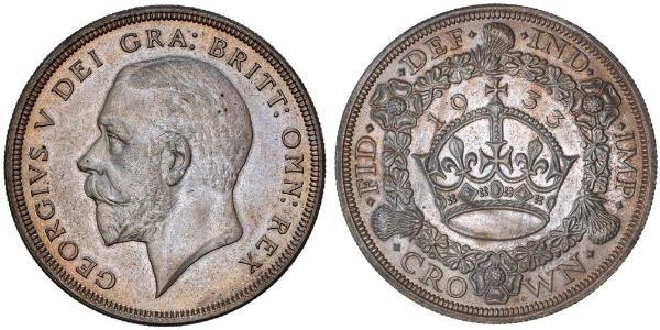 1 Crown Reino Unido (1922-) Plata Jorge V (1865-1936)