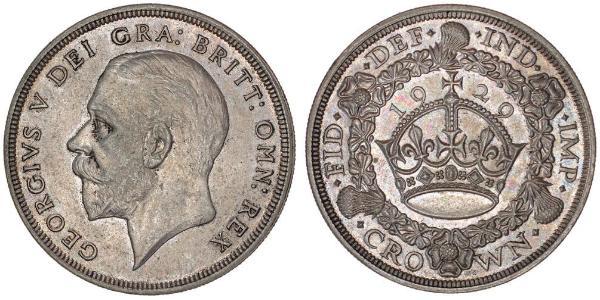 1 Crown Reino Unido (1922-) Plata Jorge V (1865-1936)