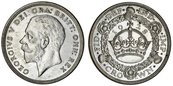 1 Crown Reino Unido (1922-) Plata Jorge V (1865-1936)