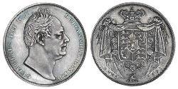 1 Crown Reino Unido de Gran Bretaña e Irlanda (1801-1922) Plata Guillermo IV (1765-1837)