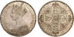 1 Crown Reino Unido de Gran Bretaña e Irlanda (1801-1922) Plata Victoria (1819 - 1901)