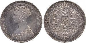 1 Crown Reino Unido de Gran Bretaña e Irlanda (1801-1922) Plata Victoria (1819 - 1901)