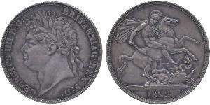 1 Crown Reino Unido de Gran Bretaña e Irlanda (1801-1922) Plata Jorge IV (1762-1830)
