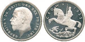 1 Crown Reino Unido de Gran Bretaña e Irlanda (1801-1922) Plata Jorge V (1865-1936)