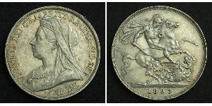 1 Crown Reino Unido de Gran Bretaña e Irlanda (1801-1922) Plata Victoria (1819 - 1901)