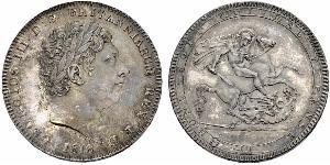 1 Crown Reino Unido de Gran Bretaña e Irlanda (1801-1922) Plata Jorge III (1738-1820)