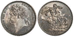 1 Crown Reino Unido de Gran Bretaña e Irlanda (1801-1922) Plata Jorge IV (1762-1830)