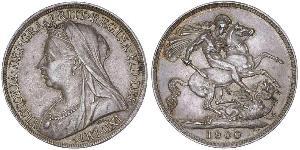 1 Crown Reino Unido de Gran Bretaña e Irlanda (1801-1922) Plata Victoria (1819 - 1901)