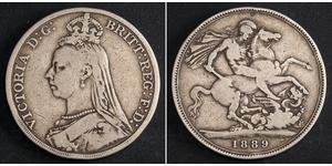 1 Crown Reino Unido de Gran Bretaña e Irlanda (1801-1922) Plata Victoria (1819 - 1901)