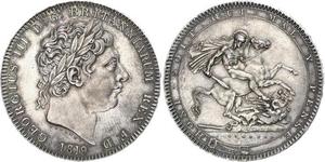 1 Crown Reino Unido de Gran Bretaña e Irlanda (1801-1922) Plata Jorge III (1738-1820)