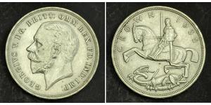 1 Crown Reino Unido de Gran Bretaña e Irlanda (1801-1922) Plata Jorge V (1865-1936)