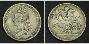 1 Crown Reino Unido de Gran Bretaña e Irlanda (1801-1922) Plata Victoria (1819 - 1901)