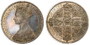 1 Crown Reino Unido de Gran Bretaña e Irlanda (1801-1922) Plata Victoria (1819 - 1901)