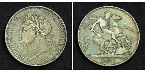 1 Crown Reino Unido de Gran Bretaña e Irlanda (1801-1922) Plata Jorge IV (1762-1830)