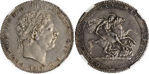 1 Crown Reino Unido de Gran Bretaña e Irlanda (1801-1922) Plata Jorge III (1738-1820)