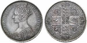 1 Crown Reino Unido de Gran Bretaña e Irlanda (1801-1922) Plata Victoria (1819 - 1901)