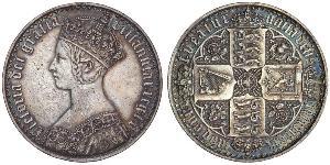 1 Crown Reino Unido de Gran Bretaña e Irlanda (1801-1922) Plata Victoria (1819 - 1901)