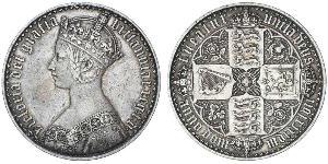 1 Crown Reino Unido de Gran Bretaña e Irlanda (1801-1922) Plata Victoria (1819 - 1901)