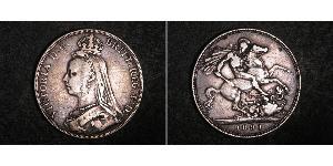 1 Crown Reino Unido de Gran Bretaña e Irlanda (1801-1922) Plata Victoria (1819 - 1901)