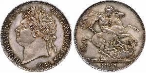 1 Crown Reino Unido de Gran Bretaña e Irlanda (1801-1922) Plata Jorge IV (1762-1830)