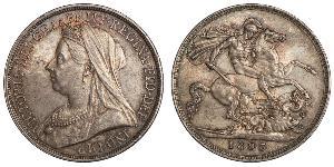 1 Crown Reino Unido de Gran Bretaña e Irlanda (1801-1922) Plata Victoria (1819 - 1901)