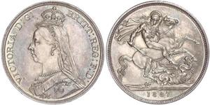 1 Crown Reino Unido de Gran Bretaña e Irlanda (1801-1922) Plata Victoria (1819 - 1901)