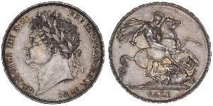 1 Crown Reino Unido de Gran Bretaña e Irlanda (1801-1922) Plata Jorge IV (1762-1830)
