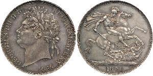 1 Crown Reino Unido de Gran Bretaña e Irlanda (1801-1922) Plata Jorge IV (1762-1830)