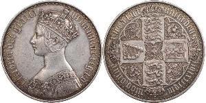 1 Crown Reino Unido de Gran Bretaña e Irlanda (1801-1922) Plata Victoria (1819 - 1901)